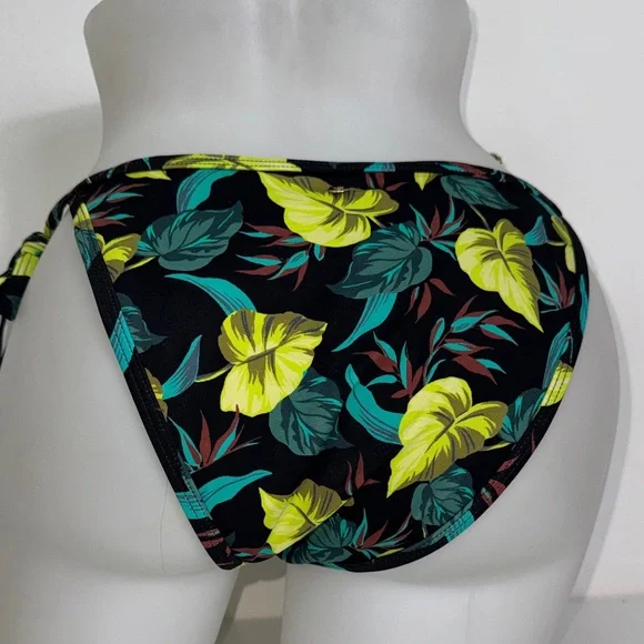 Victoria's Secret Leaf Print Bikini - Black & Green 32C bombshell/M NWT - Picture 10 of 12